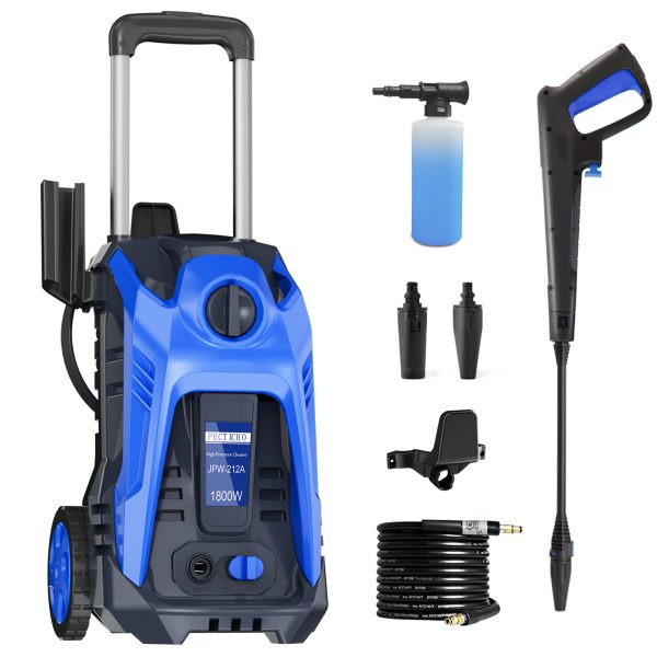 Electric Pressure Washer 3500PSI Power Pressure Washer, 2.5GPM Pressure Washer High Pressure Washer Cleaner with Spray Gun, Brush, and Two Kind Adjustable Spray Nozzle, Blue - Image 2