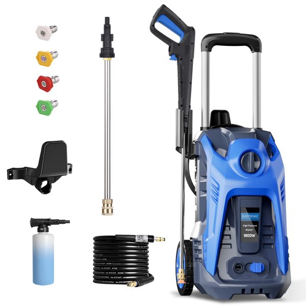 Electric Pressure Washer - 3900PSI Max 2.6GPM Power Washer with 25FT Hose 4 Quick Connect Nozzles, Soap Tank Clean Cars, Home, Patio Driv