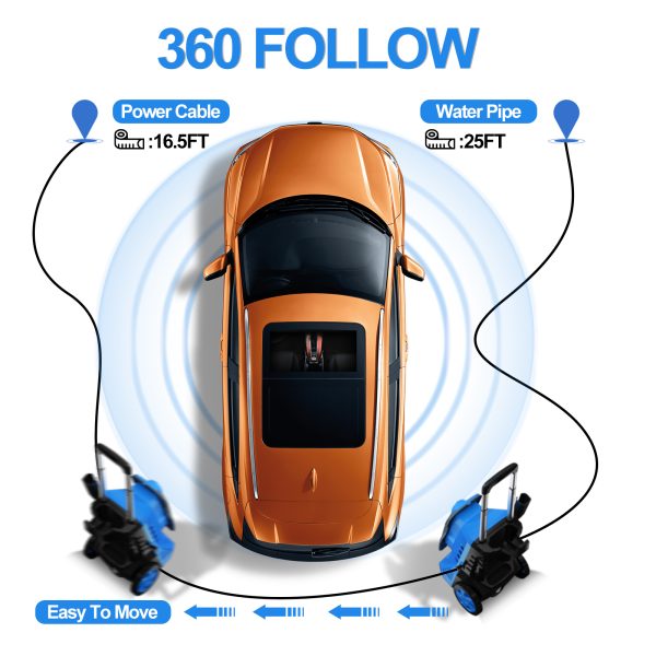 Electric Pressure Washer - 3900PSI Max 2.6GPM Power Washer with 25FT Hose 4 Quick Connect Nozzles, Soap Tank Clean Cars, Home, Patio Driv - Image 6