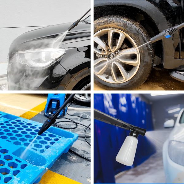 Electric Pressure Washer 3500PSI Power Pressure Washer, 2.5GPM Pressure Washer High Pressure Washer Cleaner with Spray Gun, Brush, and Two Kind Adjustable Spray Nozzle, Blue - Image 6