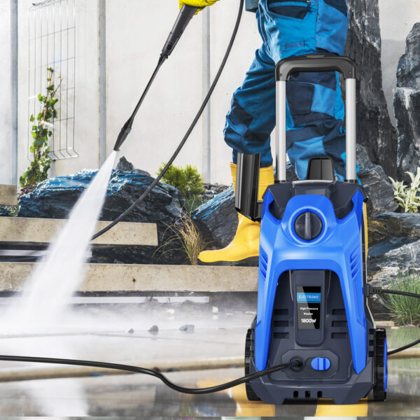 Electric Pressure Washer 3500 Psi Max 2.5 GPM Power Washer with 25 Ft Hose, Two Kind Adjustable Spray Nozzle, Soap Tank Car Wash Car/Patio/Pool Clean, Blue - Image 2