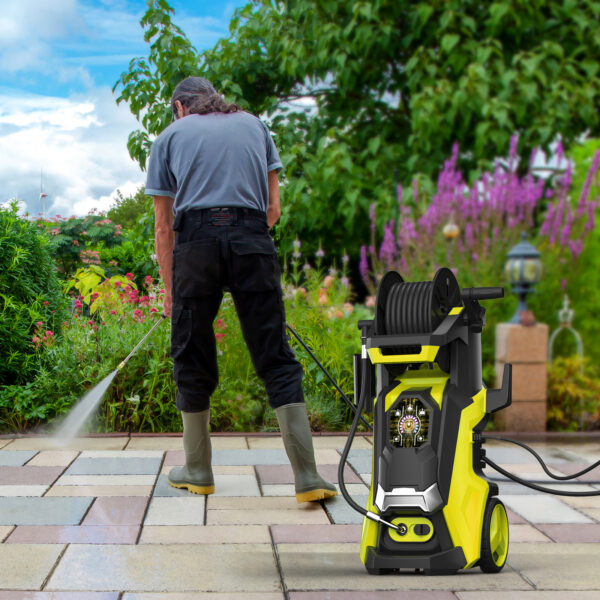 Electric Pressure Washer 3800 PSI +2.8 GPM Power Washers Electric Powered with Three Modes of Touch Screen Adjustable Pressure,4 Nozzles and Foam Cannon Hose Reel Car Washer Cleaner for Home/Patio - Image 5