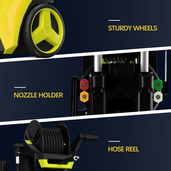 Electric Pressure Washer 3800 PSI +2.8 GPM Power Washers Electric Powered with Three Modes of Touch Screen Adjustable Pressure,4 Nozzles and Foam Cannon Hose Reel Car Washer Cleaner for Home/Patio - Image 3
