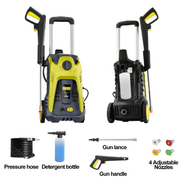 Electric Pressure Washer 4000PSI Max 2.6 GPM Electric Power Washer with 25 Foot Hose, 16.4 Foot Power Cord, Soap Tank Car Wash Machine Blue Ideal Cleaning for Garden - Image 3